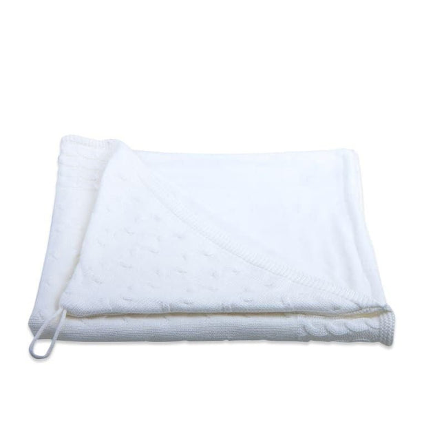 Baby's Only Wikkeldeken Baby Chenille Cable Wit - Baby's Only - Babywinkel - 8718481183120