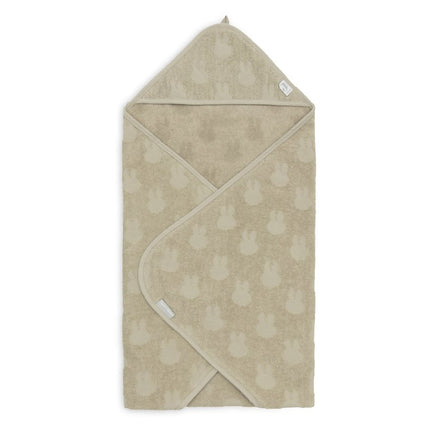 Badcape Badstof 75x75cm Miffy Jacquard - Olive Green - Babywinkel - 8717329380530