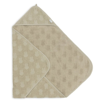 Badcape Badstof 75x75cm Miffy Jacquard - Olive Green - Babywinkel - 8717329380530