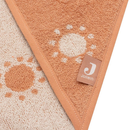 Badcape Badstof Light Terra - Jacquard koop je bij Babywinkel