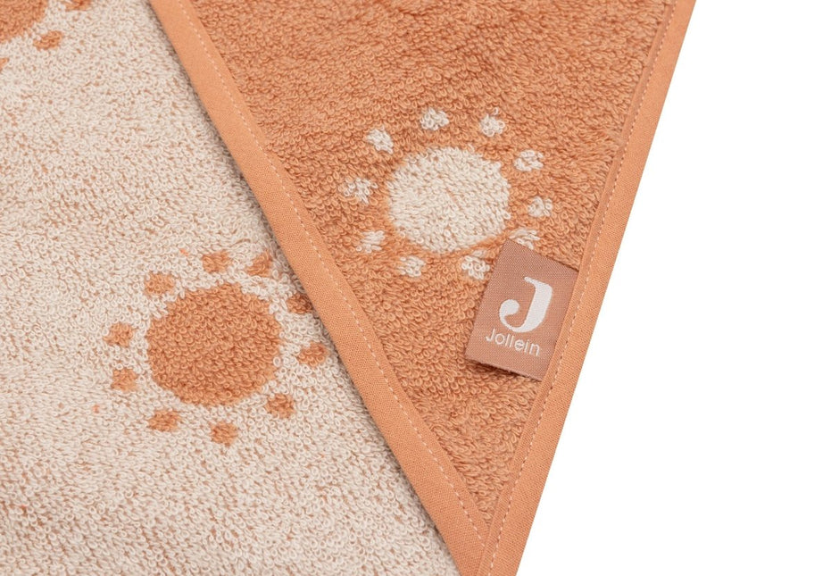 Badcape Badstof Light Terra - Jacquard koop je bij Babywinkel