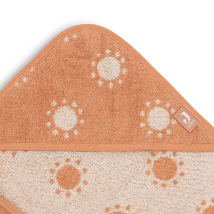 Badcape Badstof Light Terra - Jacquard koop je bij Babywinkel