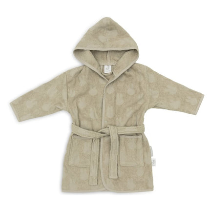 Badjas Badstof 1 - 2 jaar Miffy Jacquard - Olive Green - Babywinkel - 8717329378711