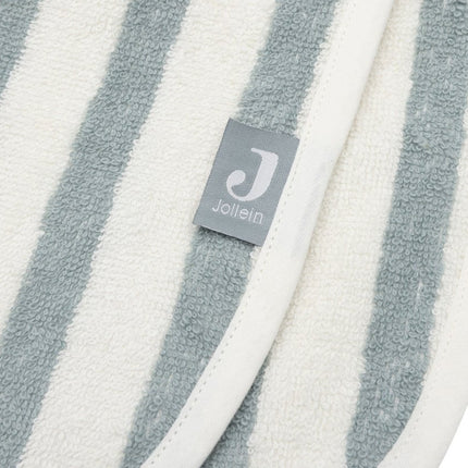 Badponcho Stripe Terry - Sea Green - GOTS - Babywinkel - 8717329393769