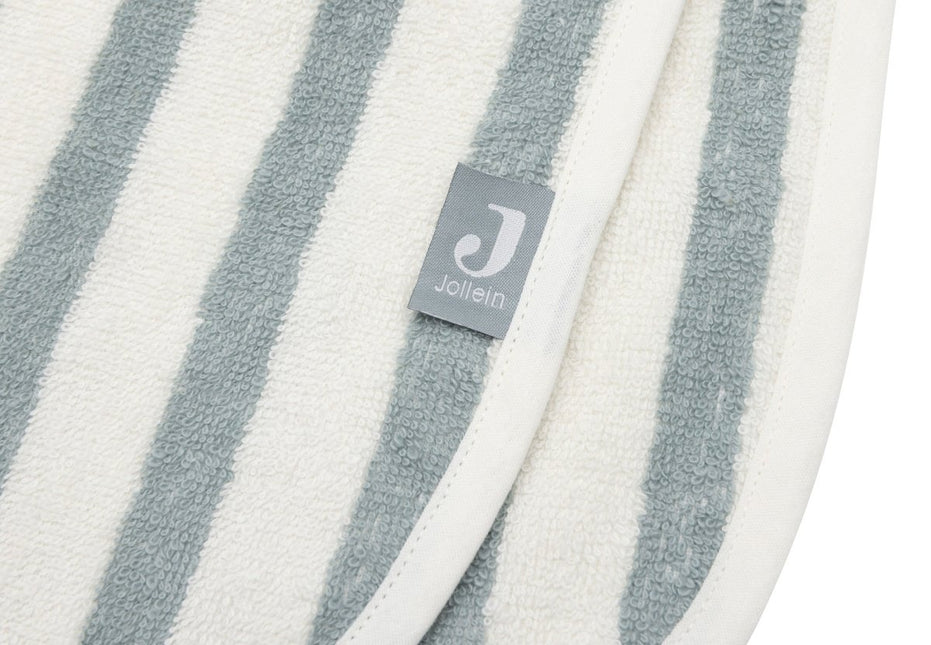 Badponcho Stripe Terry - Sea Green - GOTS - Babywinkel - 8717329393769