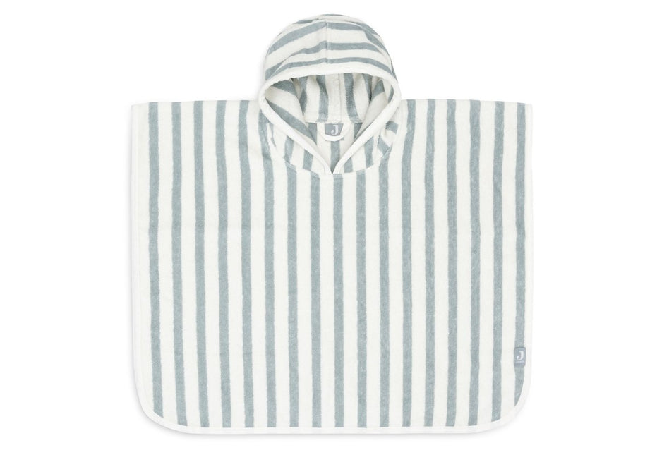 Badponcho Stripe Terry - Sea Green - GOTS - Babywinkel - 8717329393769