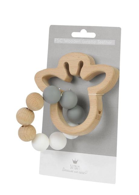 BamBam Bijtring Houten Giraffe Bijtring koop je bij Babywinkel