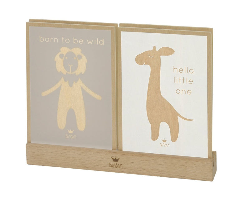 BamBam Houten Ansichtkaarten Incl Standaard koop je bij Babywinkel