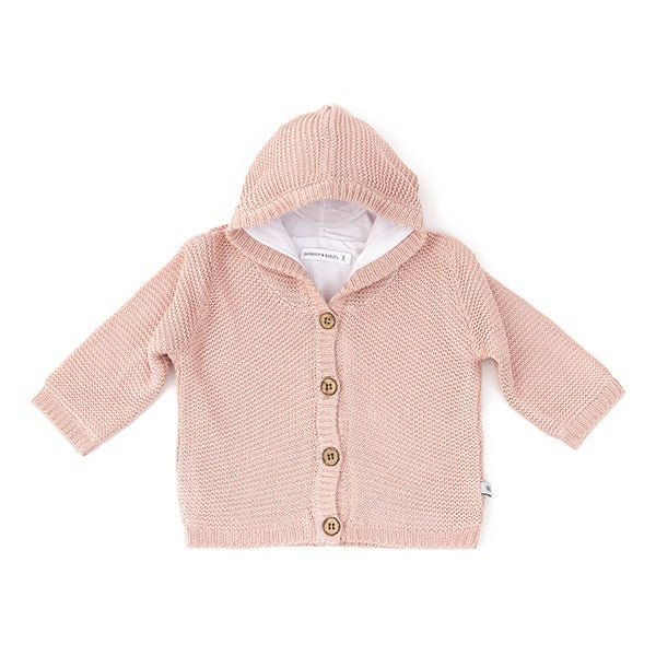 Bamboom Baby Vestje Gebreid Met Capuchon Roze - Bamboom - Babywinkel - 8053306051674