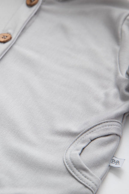 Bamboom Baby Vestje Met Capuchon Grijs/Ivoor - Bamboom - Babywinkel - 8053306052237