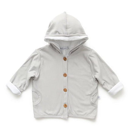 Bamboom Baby Vestje Met Capuchon Grijs/Ivoor - Bamboom - Babywinkel - 8053306052237