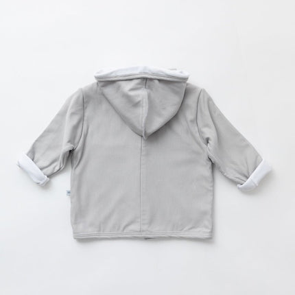 Bamboom Baby Vestje Met Capuchon Grijs/Ivoor - Bamboom - Babywinkel - 8053306052237