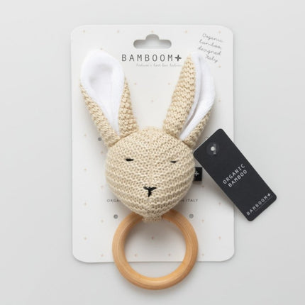 Bamboom Bijtring Hout Haasje Zacht Geel - Bamboom - Babywinkel - 8053306051414