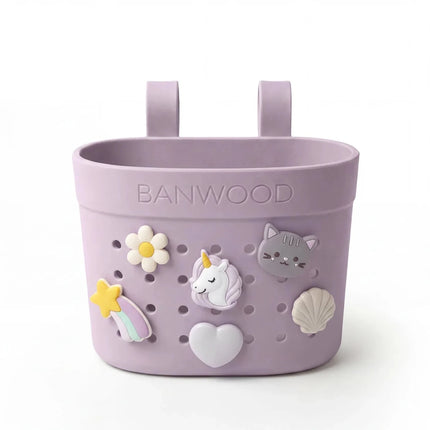 Banwood Kinderstep- en Fietsmandje Pin & Ride Lavender koop je bij Babywinkel