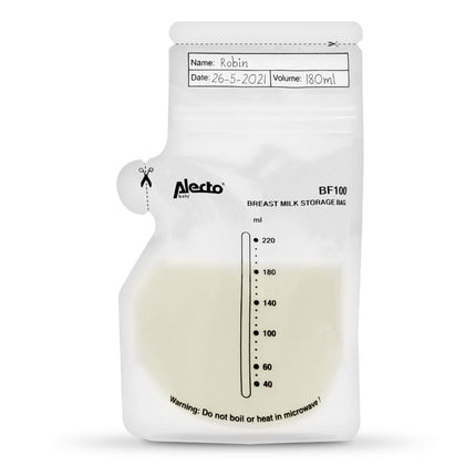 BF100 - Mother milk storage bags 220 ml, 100 pieces - Babywinkel - 8712412593033