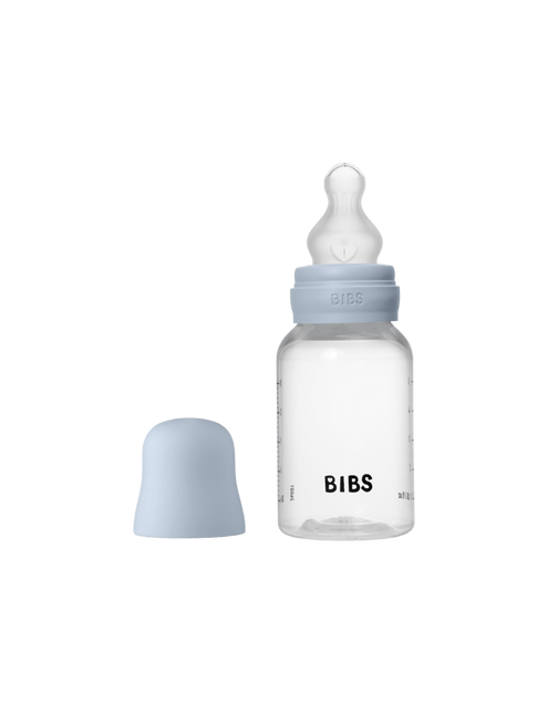 BIBS Flesspeen Rond Silicone 1 Pack 150 Ml Slow Flow Baby Blue koop je bij Babywinkel