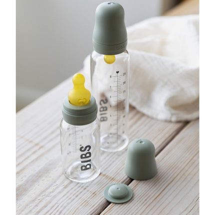 BIBS Babyfles Glas 225ml Dusky Lilac - BIBS - Babywinkel - 5713795238729