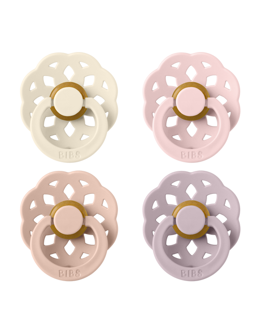 <tc>BIBS</tc> Tettarella Taglia 1 Boheme Ivory/Blush/Blossom/Dusky Lilac 4pcs