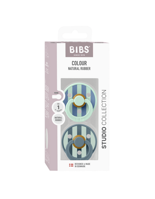 BIBS BIBS Studio Colour Block 2 pack Nordic mint / Petrol 2 - Babywinkel - 5713795267507