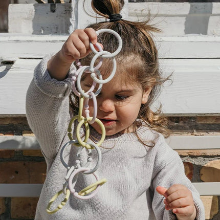 BIBS Speelringen Blush/Woodchuck/Ivory 12st - BIBS - Babywinkel - 5713795219599