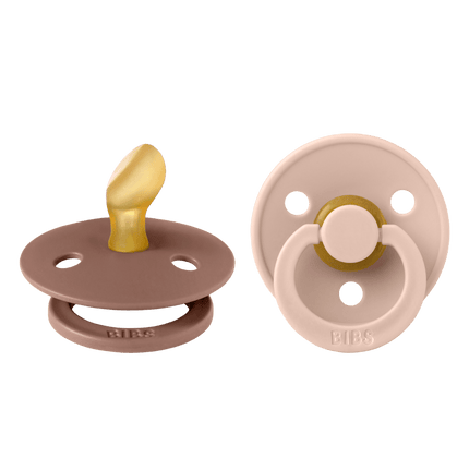BIBS Speen Maat 1 Latex Anatomical Blush/Woodchuck 2st - BIBS - Babywinkel - 5713795242528