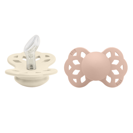 BIBS Speen Maat 1 Silicone Anatomical Ivory/Blush 2st - BIBS - Babywinkel - 5713795243631