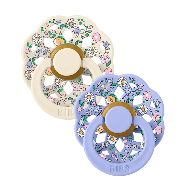 BIBS Spenen Maat 2 x Liberty Pacifier Boheme Chloe Meadow Ivory Mix 2st koop je bij Babywinkel