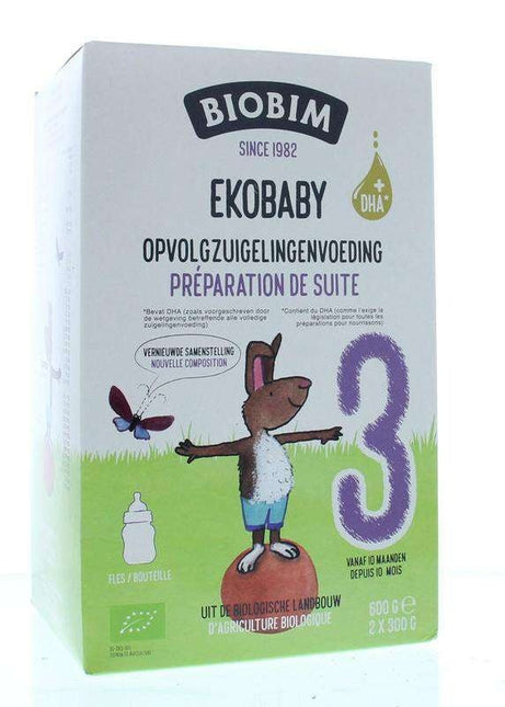 Biobim Melkpoeder Ekobaby 3 10+ Maanden - Biobim - Babywinkel - 8713445090889