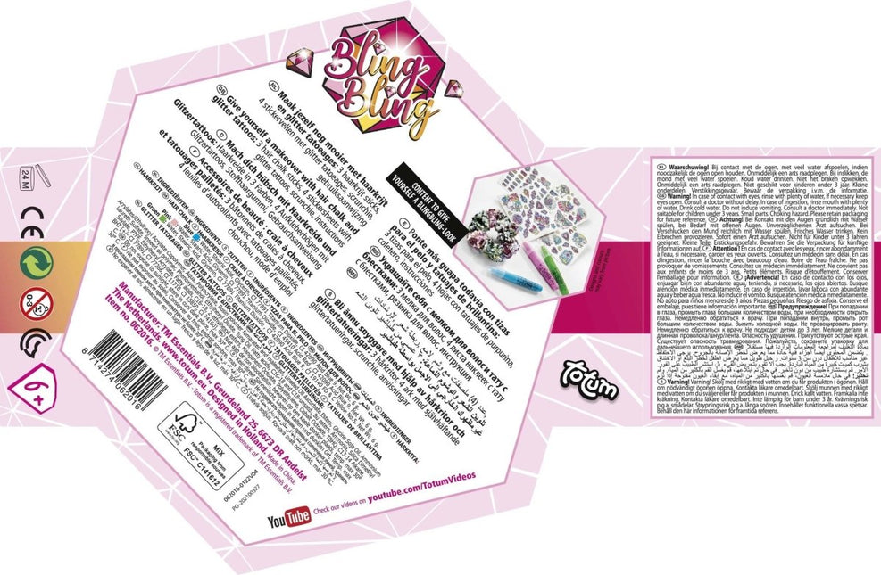 Bling Bling Tattoo, Nagel En Haar Set koop je bij Babywinkel