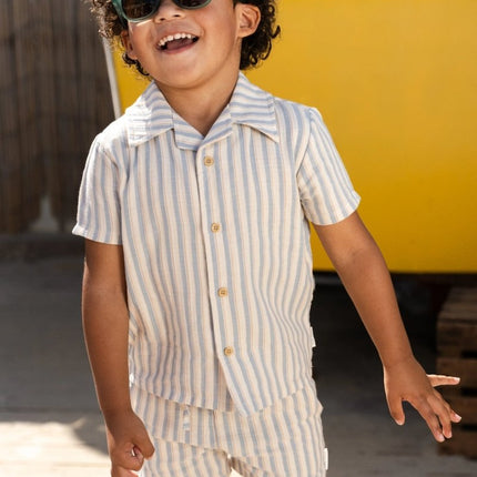 Blouse korte mouw Multi Stripe koop je bij Babywinkel