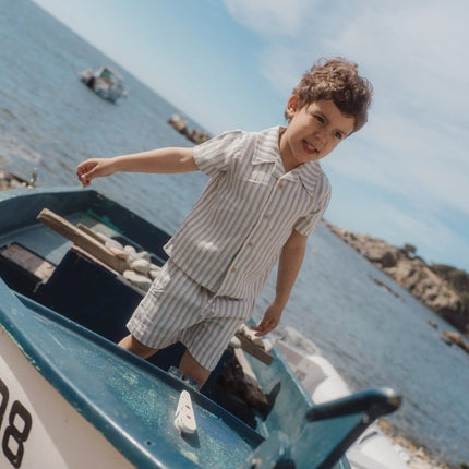 Blouse korte mouw Multi Stripe koop je bij Babywinkel