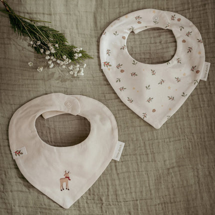 Confezione da 2 bavaglini Bandana Little Christmas