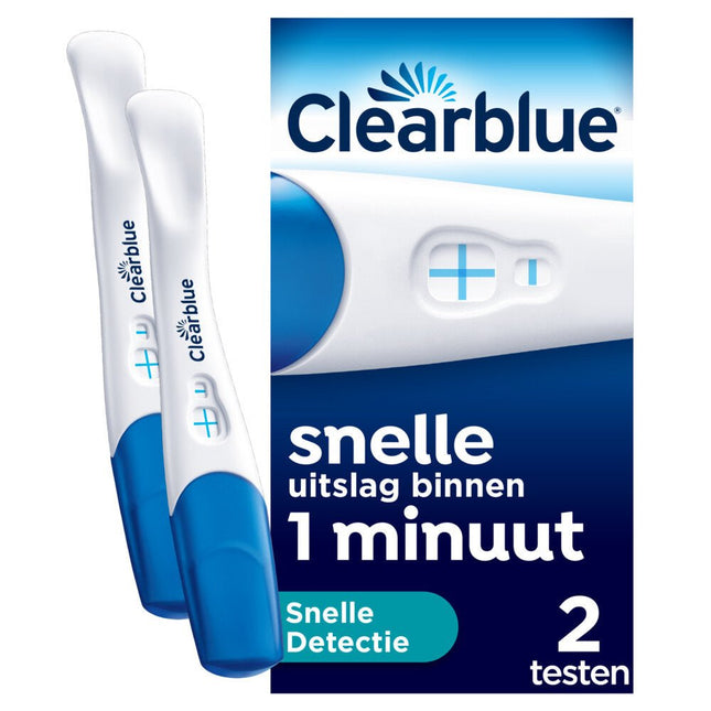 Clearblue Zwangerschapstest Snelle Detectie 2st - Clearblue - Babywinkel - 8700216299633