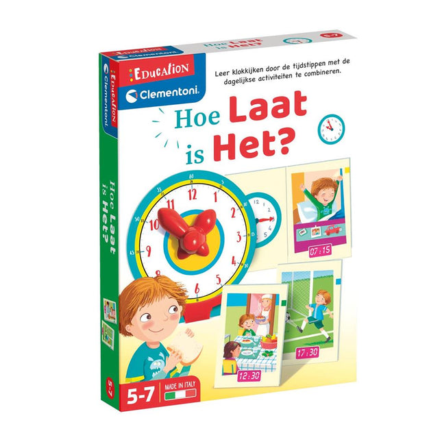 Clementoni Leerspel Hoe Laat Is Het? - Babywinkel - 8005125561773