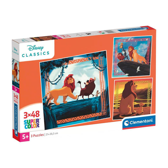 Clementoni The Lion King Puzzel 3x48st - Babywinkel - 8005125253234
