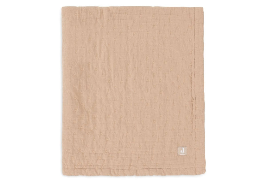 Deken Hydrofiel 75x100cm Jacquard - Biscuit - GOTS - Babywinkel - 8717329393523