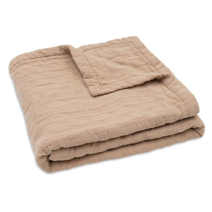 Deken Hydrofiel 75x100cm Jacquard - Biscuit - GOTS - Babywinkel - 8717329393523