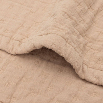 Deken Hydrofiel 75x100cm Jacquard - Biscuit - GOTS - Babywinkel - 8717329393523