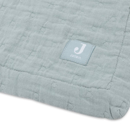 Deken Hydrofiel 75x100cm Jacquard - Sea Green - GOTS - Babywinkel - 8717329393516