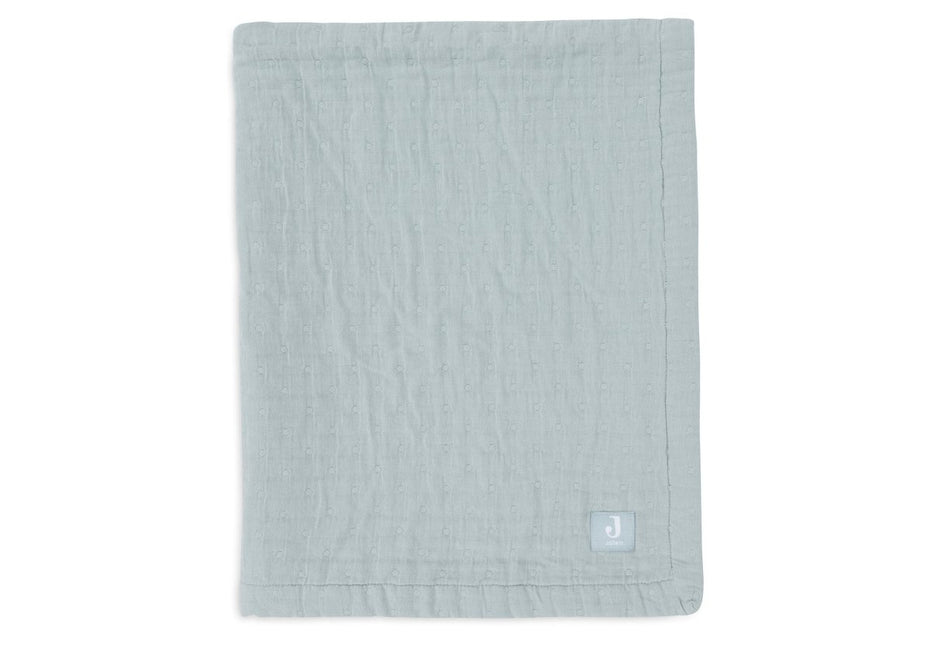 Deken Hydrofiel 75x100cm Jacquard - Sea Green - GOTS - Babywinkel - 8717329393516