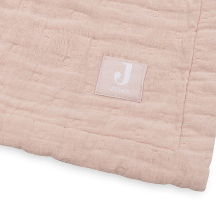 Deken Hydrofiel 75x100cm Jacquard - Wild Rose - GOTS - Babywinkel - 8717329393509