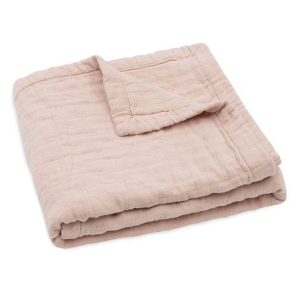 Deken Hydrofiel 75x100cm Jacquard - Wild Rose - GOTS - Babywinkel - 8717329393509