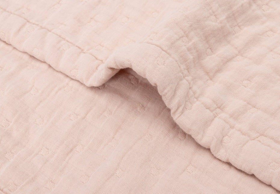 Deken Hydrofiel 75x100cm Jacquard - Wild Rose - GOTS - Babywinkel - 8717329393509