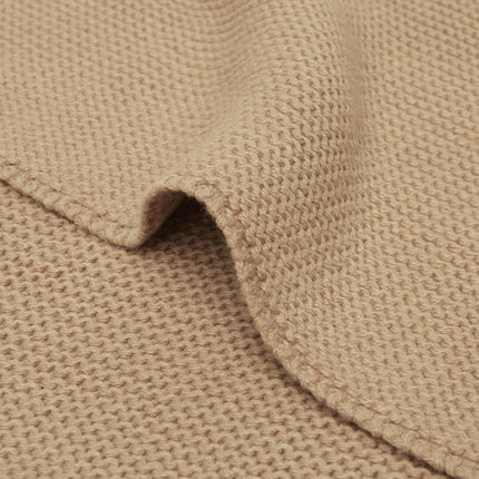 Deken Ledikant 100x150cm Basic Knit - Biscuit - Babywinkel - 8717329368071