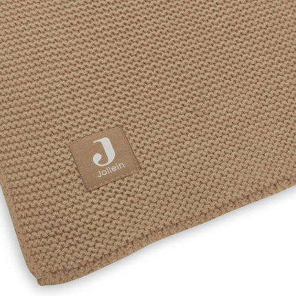 Deken Ledikant 100x150cm Basic Knit - Biscuit - Babywinkel - 8717329368071
