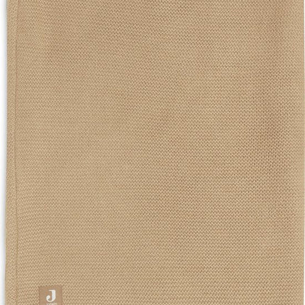 Deken Ledikant 100x150cm Basic Knit - Biscuit/Fleece - Babywinkel - 8717329368095