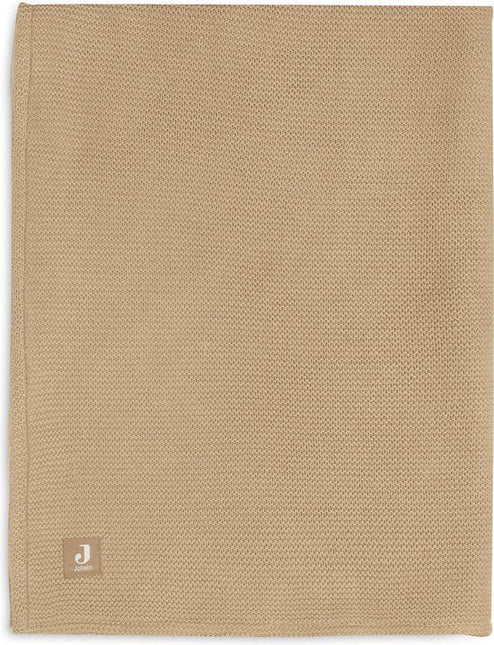 Deken Ledikant 100x150cm Basic Knit - Biscuit/Fleece - Babywinkel - 8717329368095