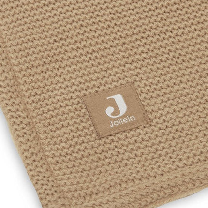 Deken Ledikant 100x150cm Basic Knit - Biscuit/Fleece - Babywinkel - 8717329368095
