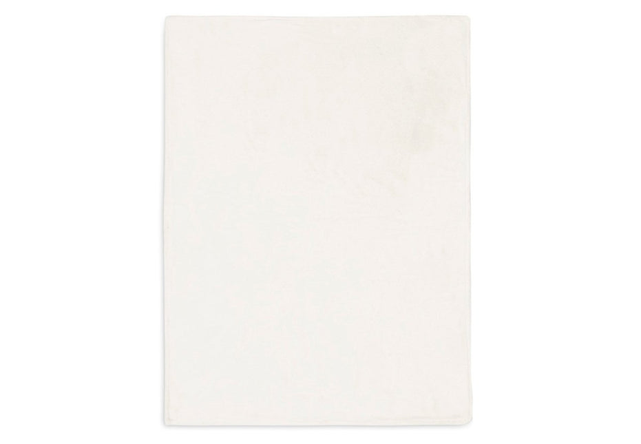 Deken Ledikant 100x150cm Basic Knit - Ivory/Coral Fleece - Babywinkel - 8717329379152