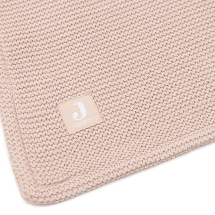 Deken Ledikant 100x150cm Basic Knit - Wild Rose/Fleece - Babywinkel - 8717329377240